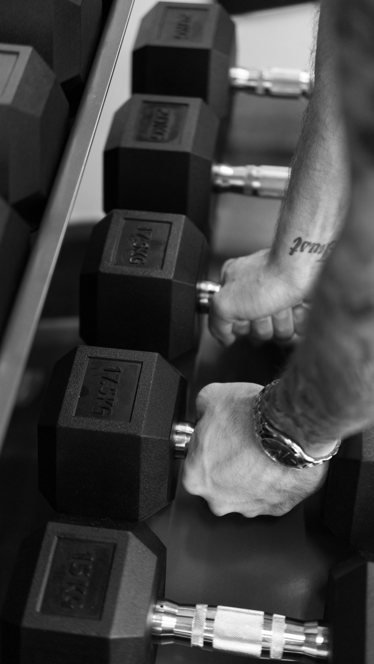 Indoor gym with kettlebells and strength training equipment