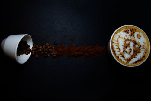 Free make a latte Stock Photo