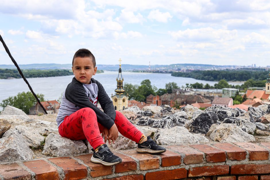 Panoramic view of Petrovaradin Fortress overlooking Novi Sad, Serbia
