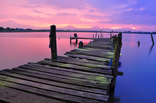 HD wallpaper of wood, landscape, sky, water