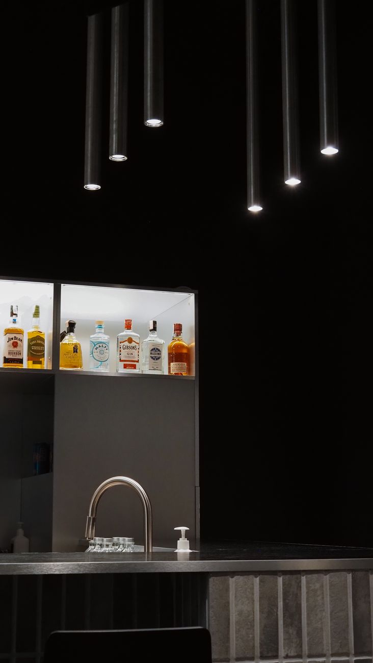 Modern bar setup