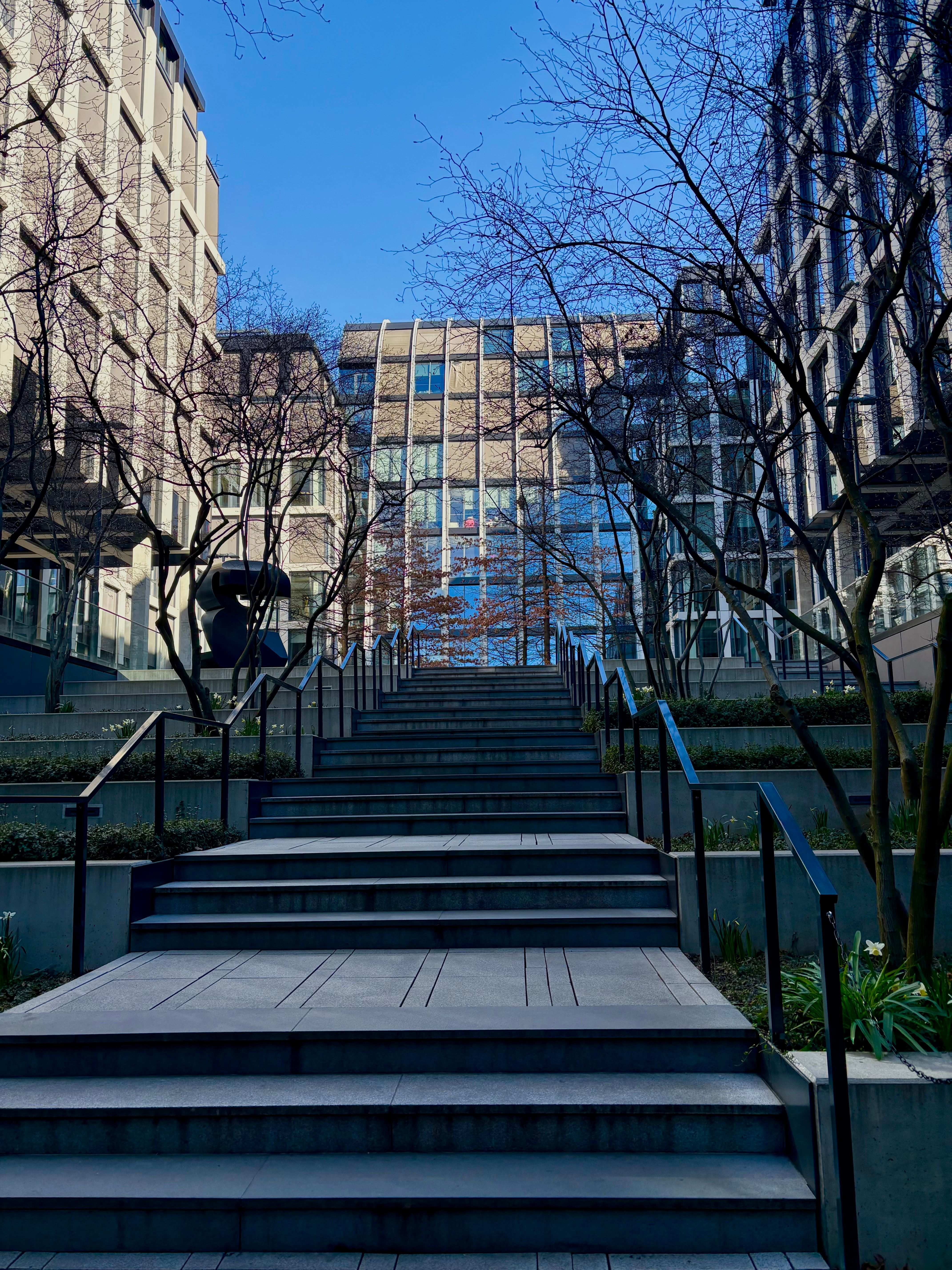 Modern Architecture and Stairs in Spring Setting · Free Stock Photo