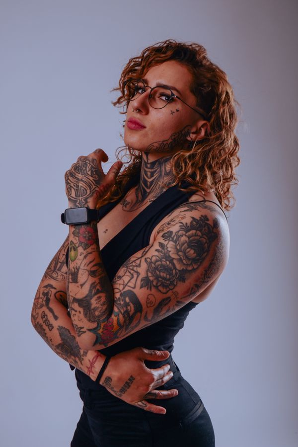 Wren — North/Black, full sleeve and chest piece