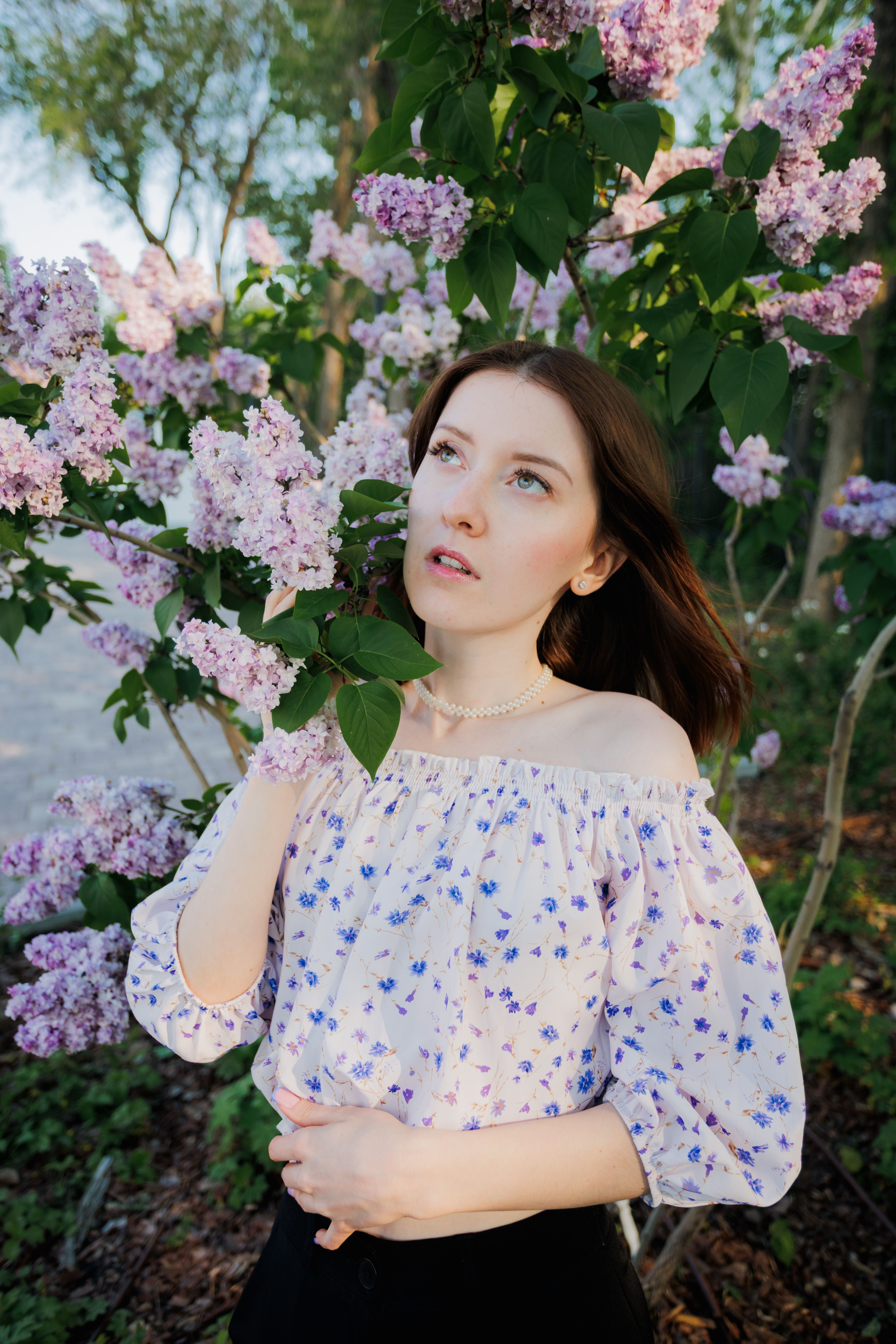 Blusa Ciganinha Floral Verde