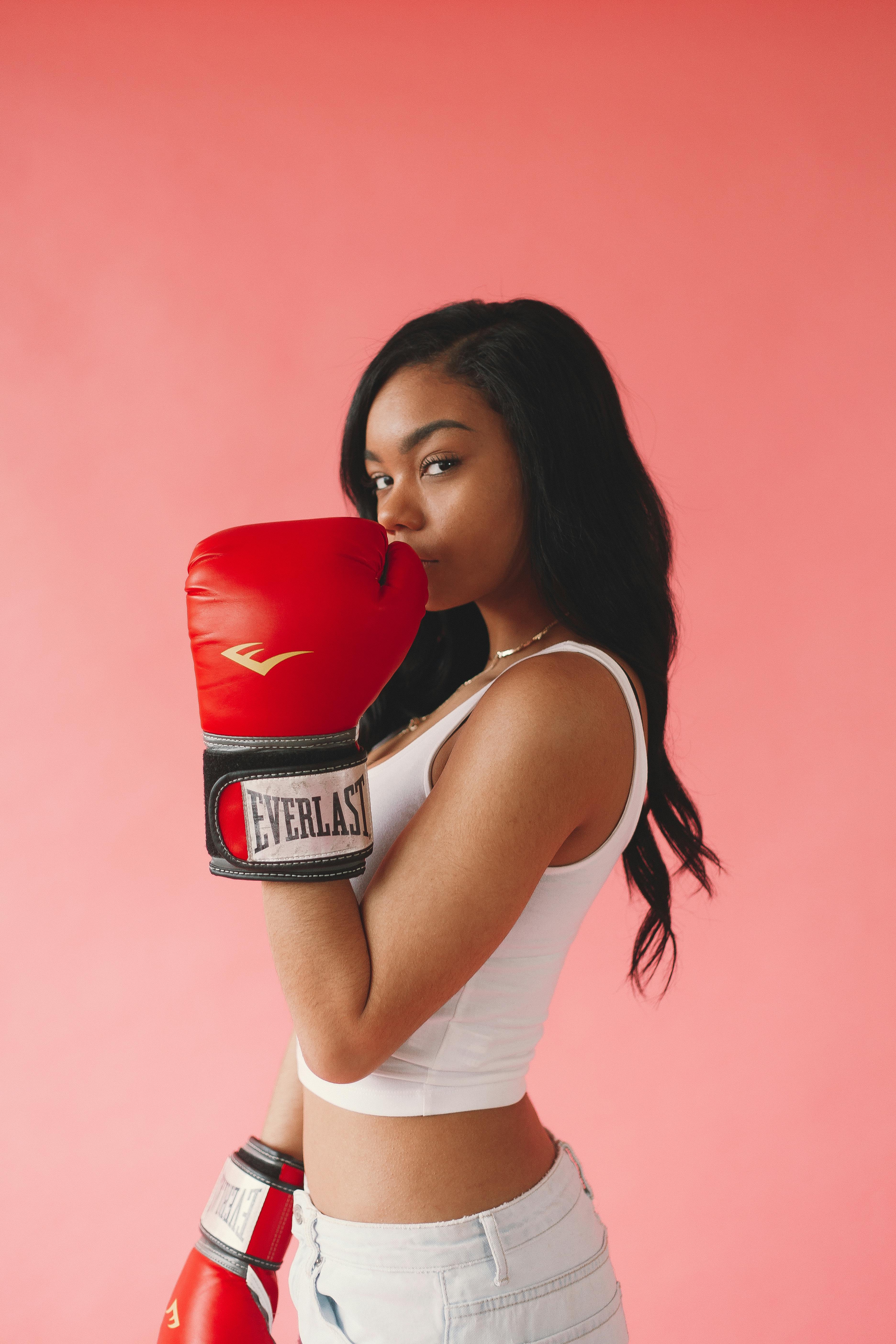 HD wallpaper Red And White Boxing Gloves pair of whiteandred boxing  gloves  Wallpaper Flare