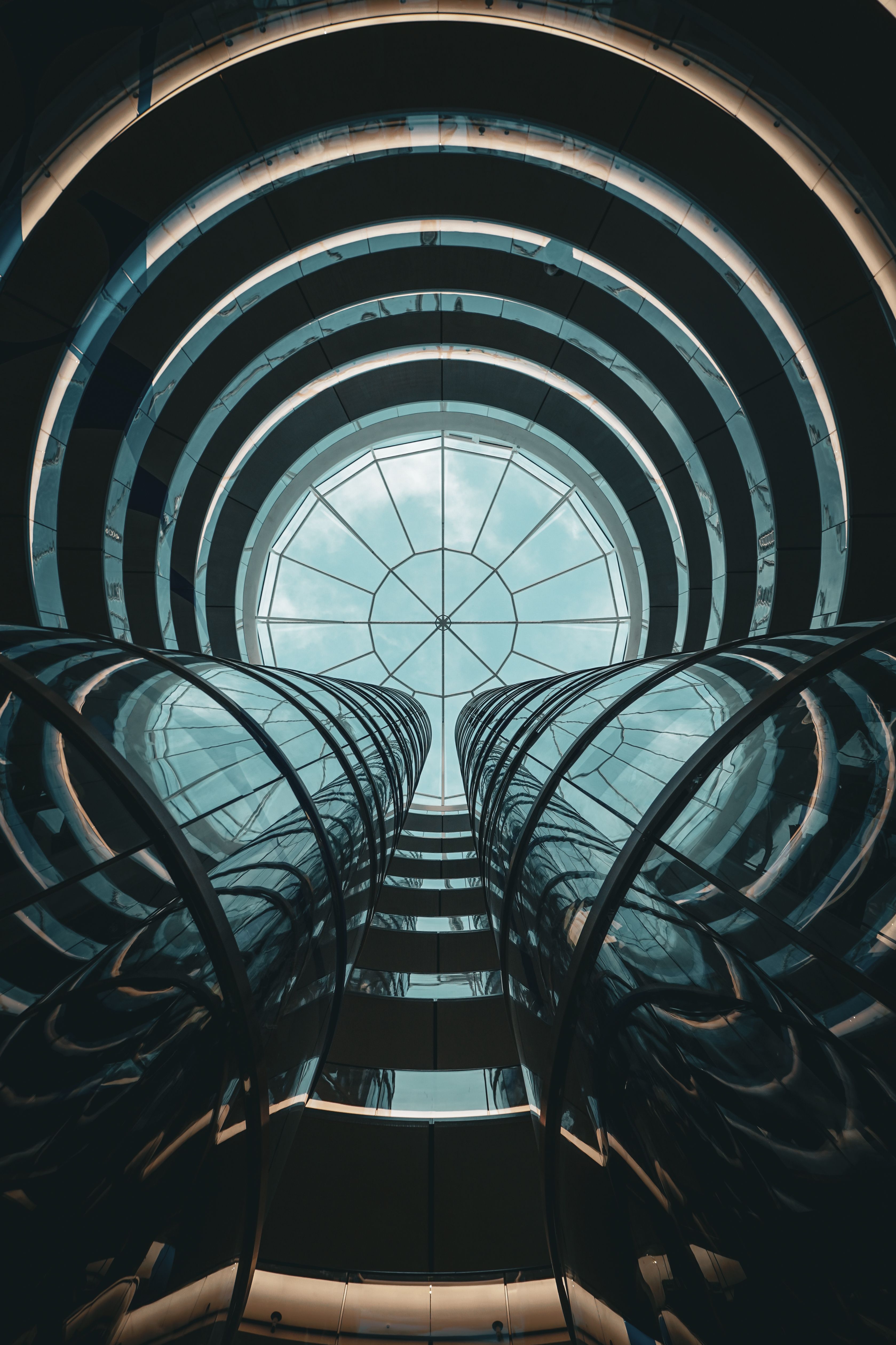 Modern Spiral Skylight in Architectural Design · Free Stock Photo