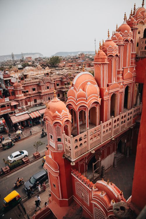 Stunning Aerial View Of Jaipur s Hawa Mahal Free Stock Photo Stunning Aerial View Of Jaipur s Hawa Mahal Free Stock Photo