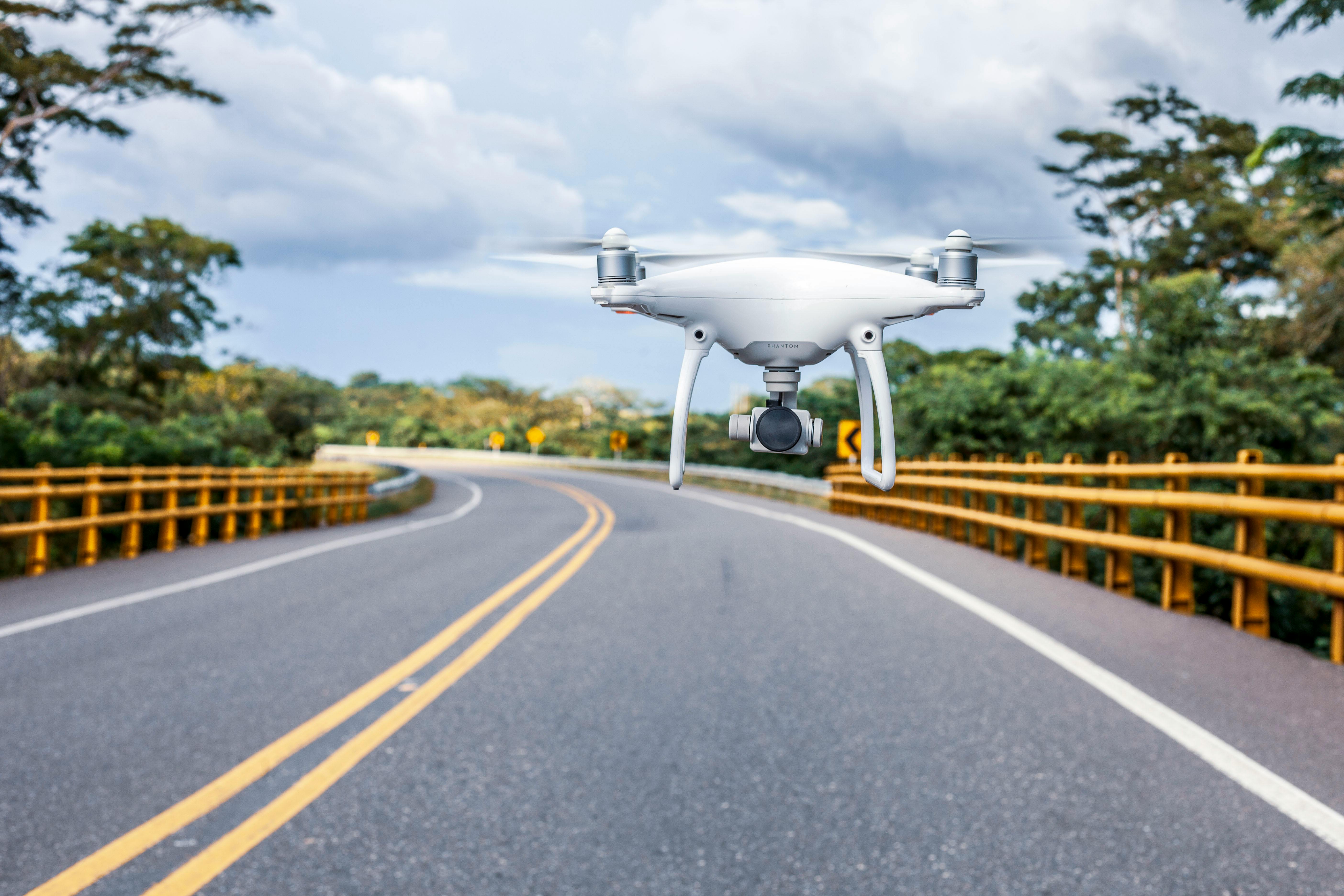 photo of flying drone