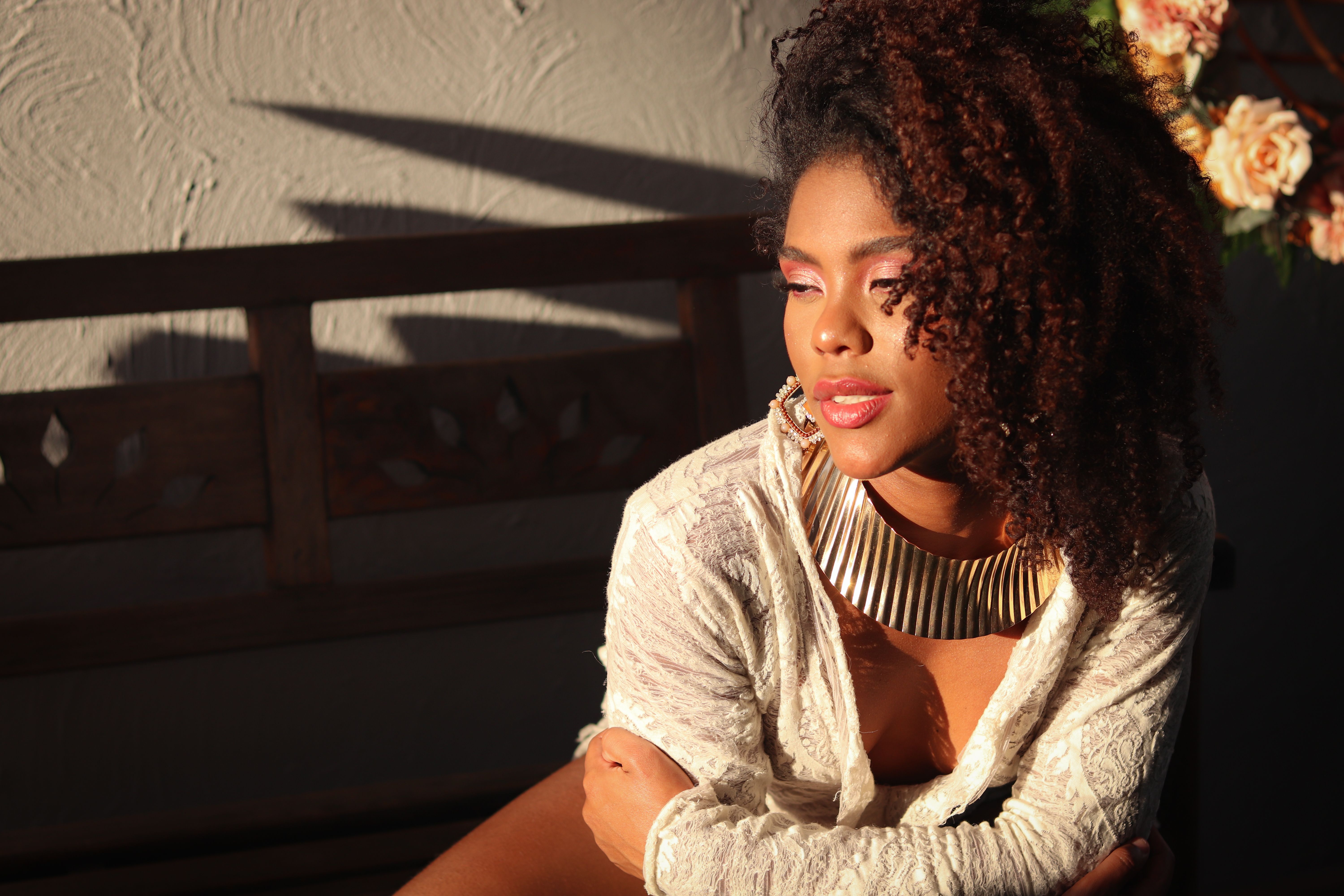 Elegant Portrait of Woman in Natural Light Shadow · Free Stock Photo