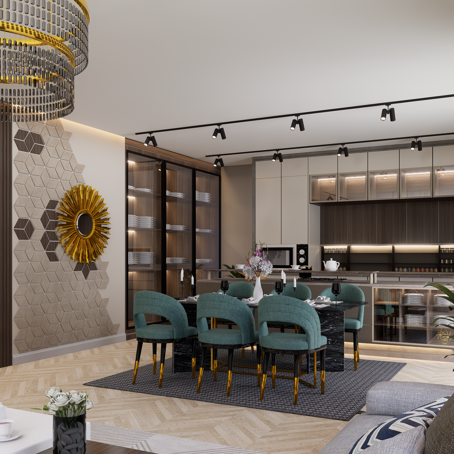 Modern Luxury Dining Room with Elegant Interior Design · Free Stock Photo