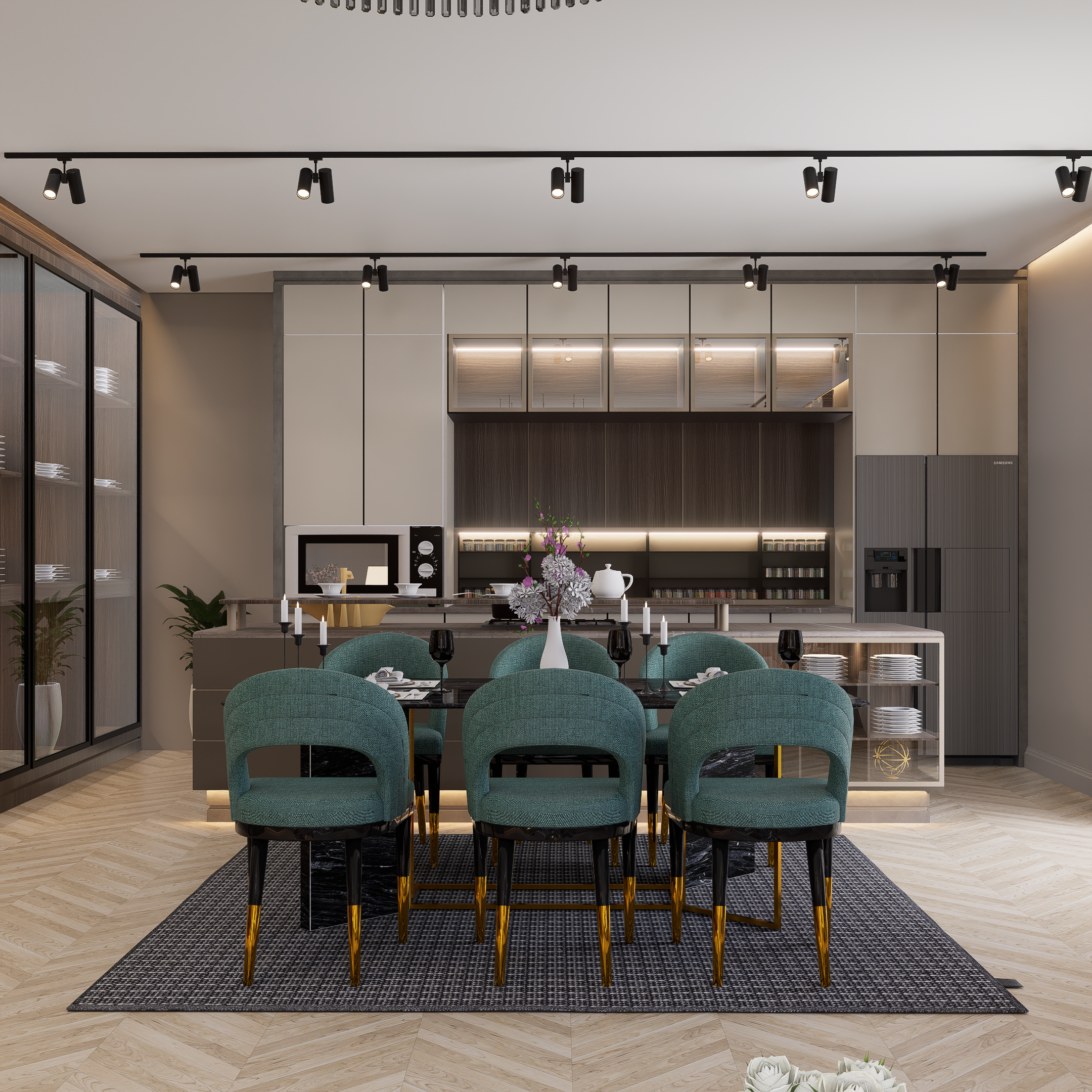 Modern Kitchen and Dining Interior Design · Free Stock Photo