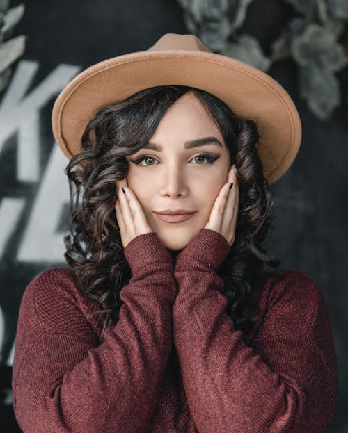 Free Photo of Woman Wearing Brown Hat Stock Photo