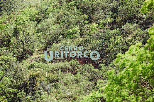 Picturesque view of the Cerro Uritorco sign nestled in lush Córdoba greenery.