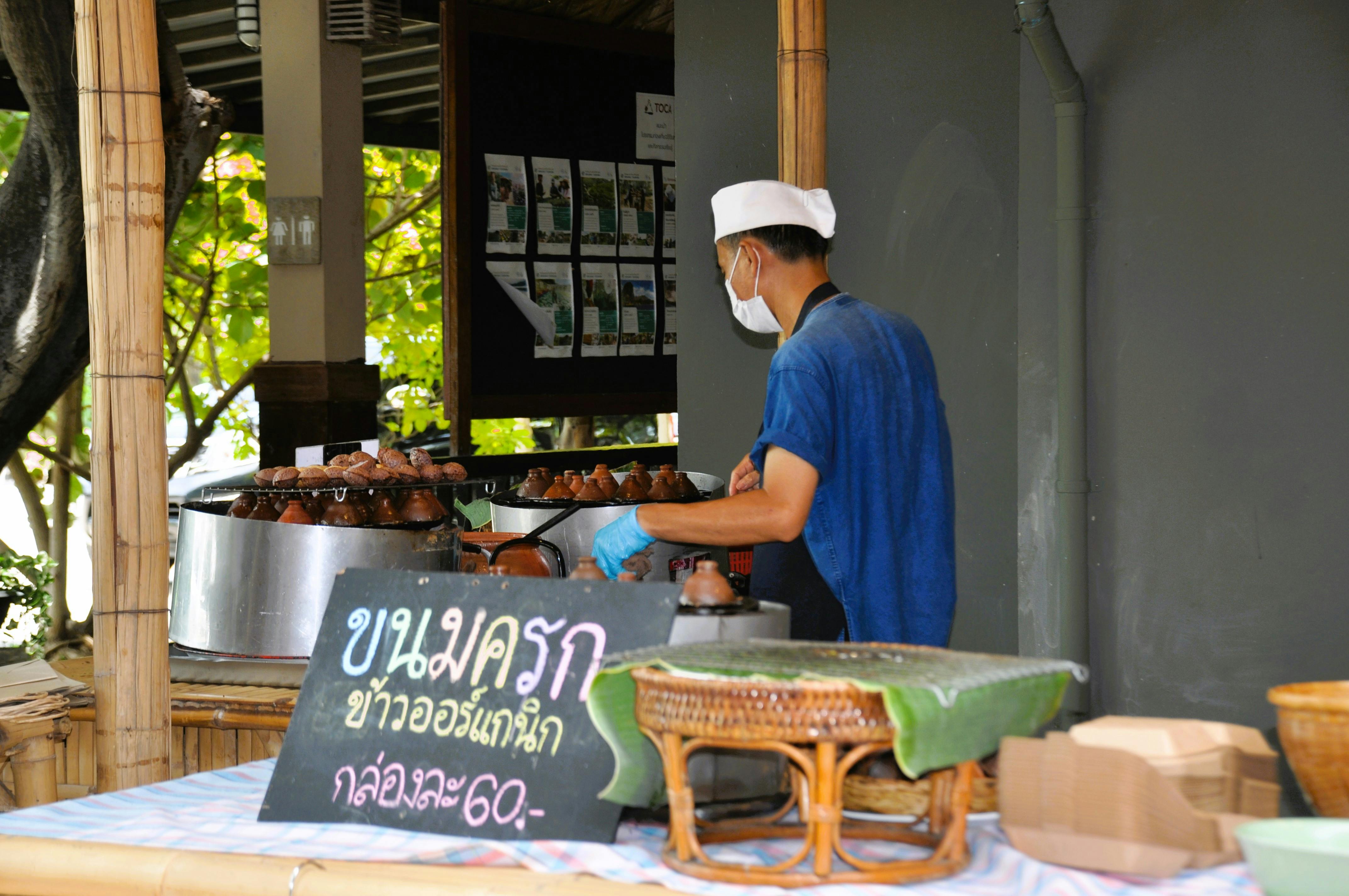 Fresh crab and southern Thai seafood in Koh Lanta fishing village