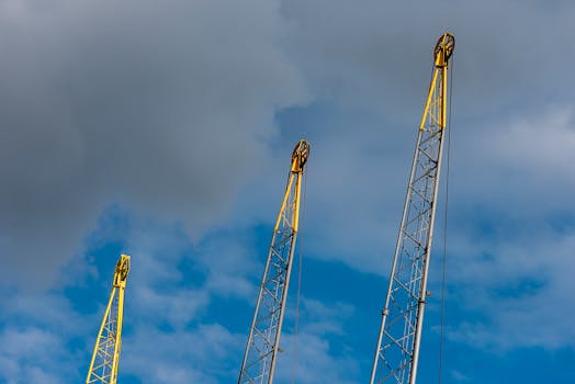 Free stock photo of cranes