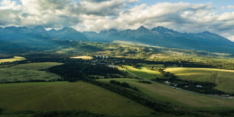 Vista aérea de los Altos Tatras, en Eslovaquia