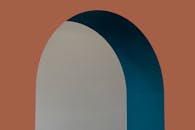 Minimalist Abstract Arch Design on Colorful Background