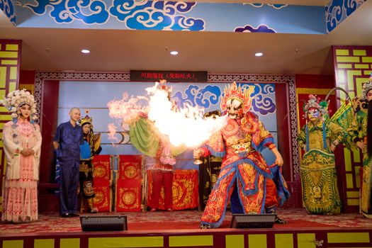 Sichuan opera face-changing show — Chengdu