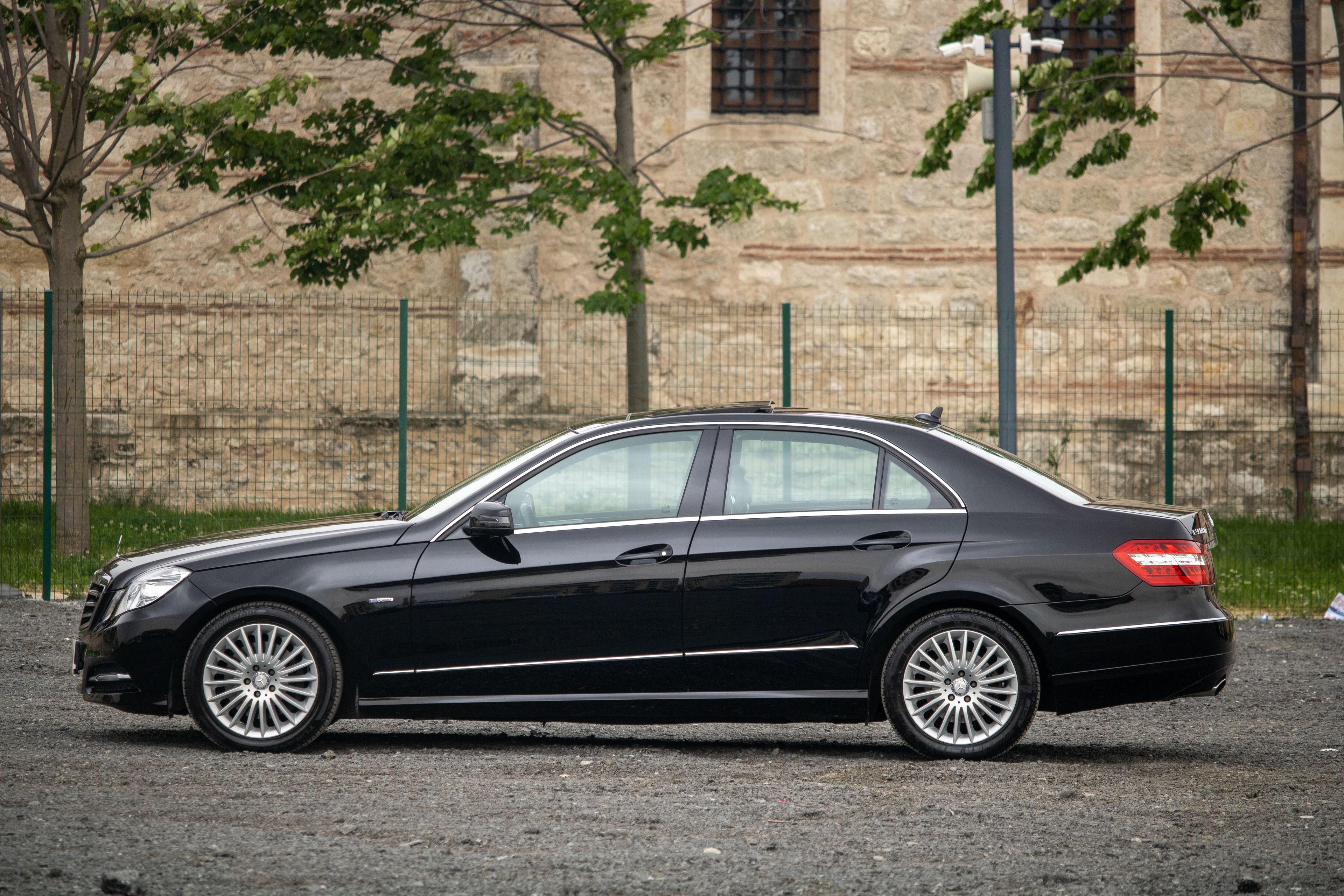 A chauffeur-driven journey at dusk