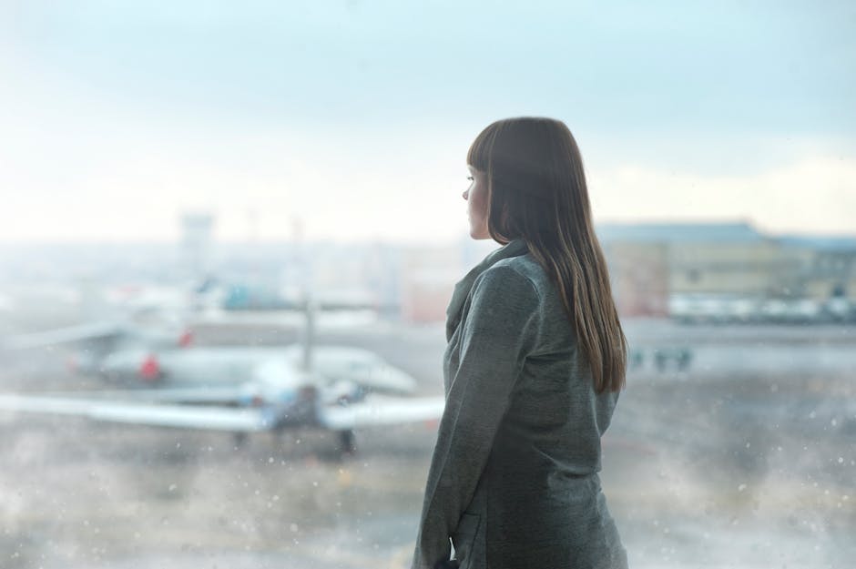 airplanes, airport, blur