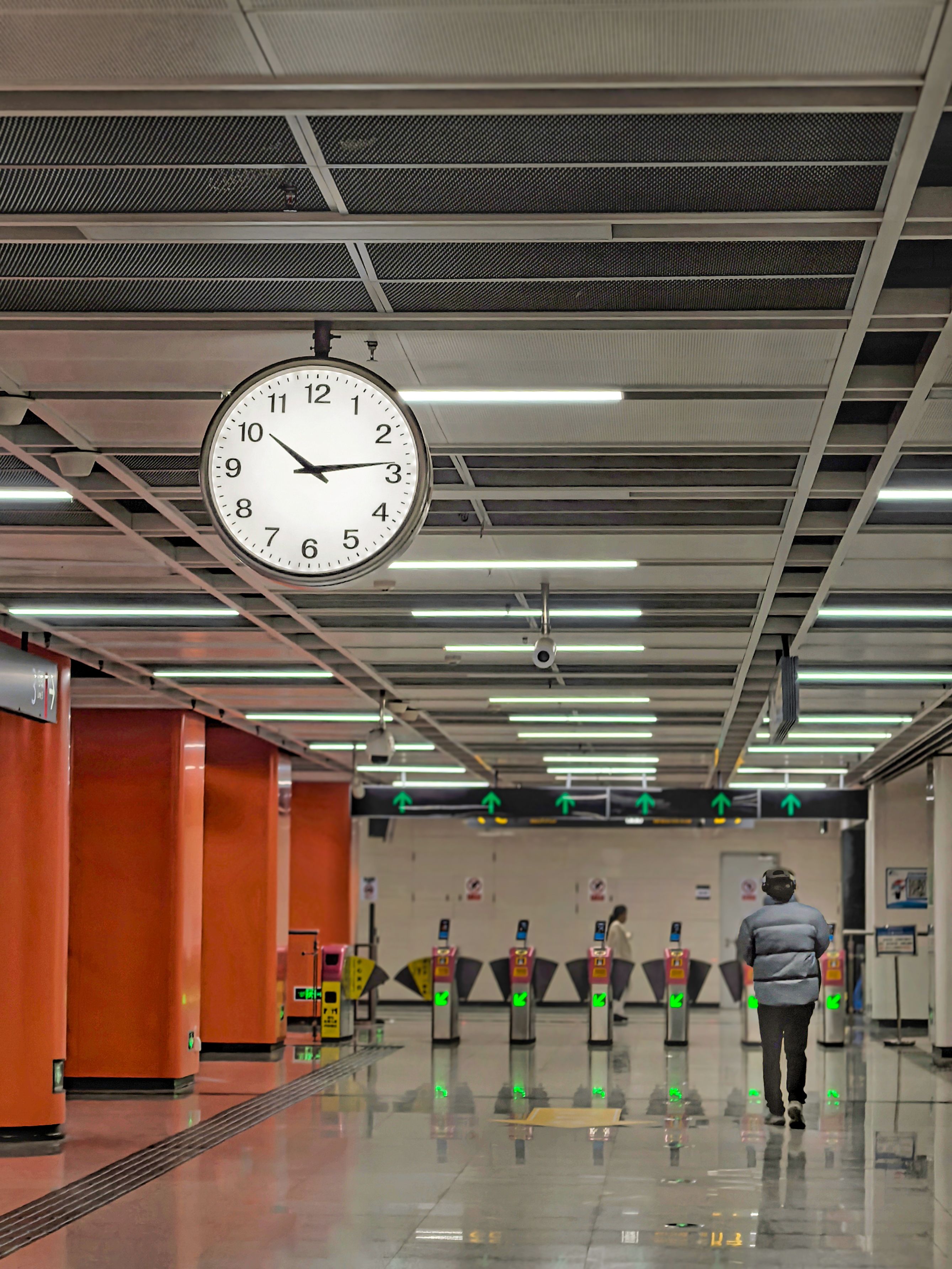 Subway Station with Clock and Entrance · Free Stock Photo