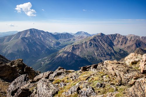 Free Stunning view of the Colorado Rocky Mountains under a clear blue sky. Stock Photo