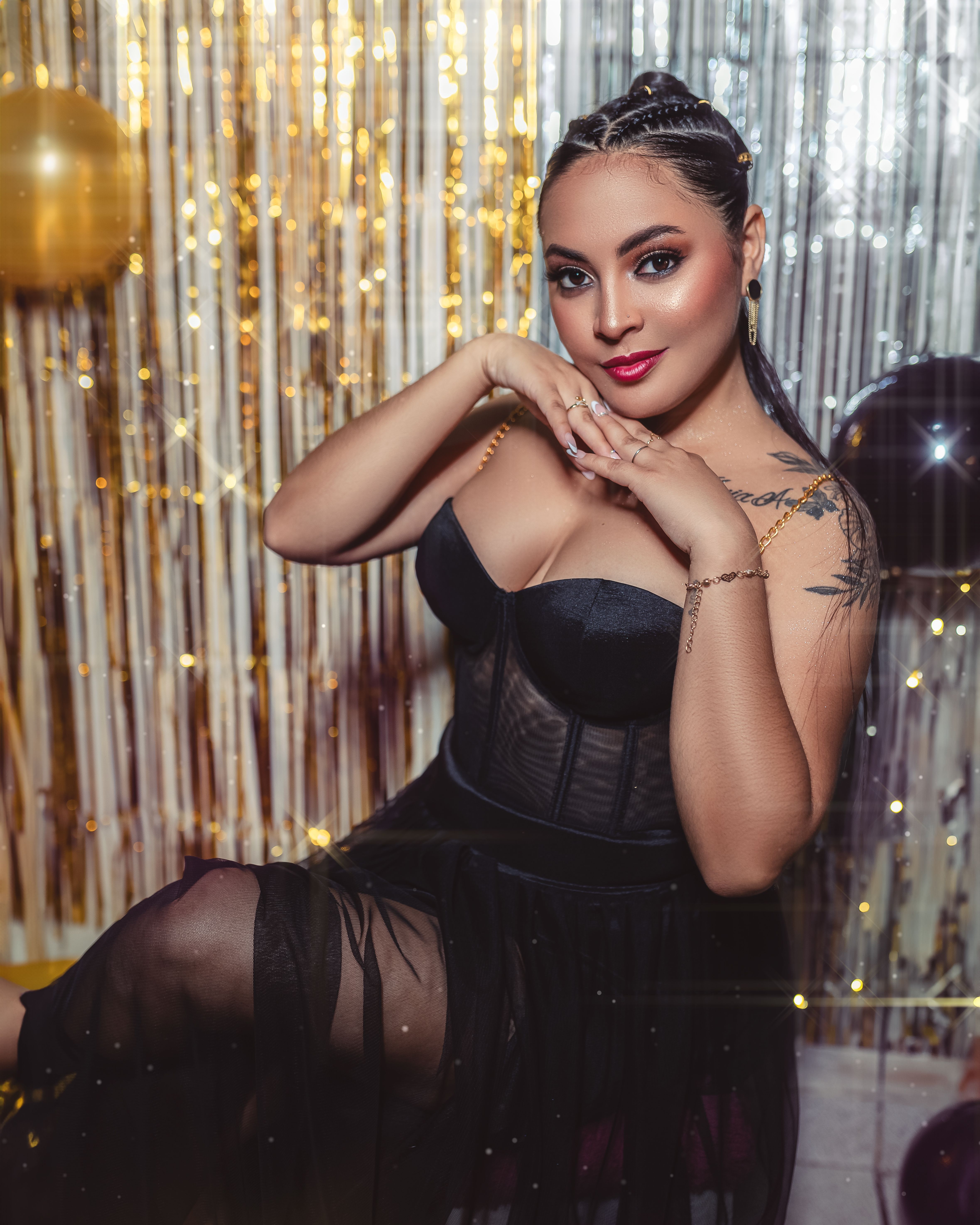 Elegant Woman at Glamorous Party Event