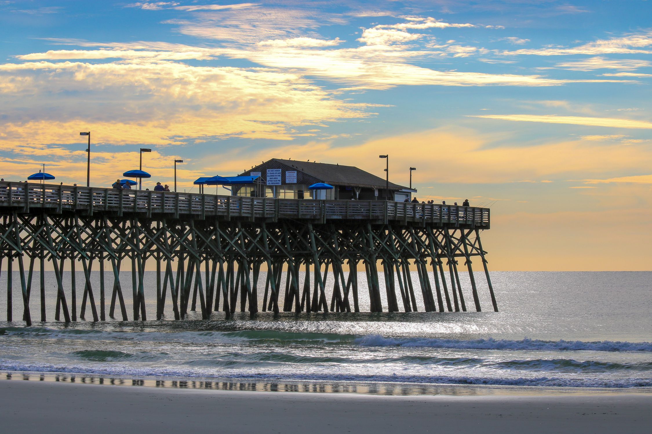 Serene Sunset at Garden City Pier, South Carolina · Free Stock Photo