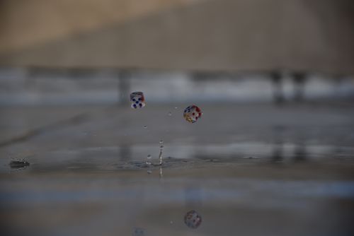 Free Dice in the air🎲 Stock Photo