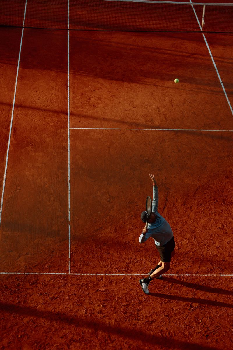 Tennis match on court