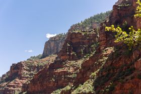 Red rock canyon wall, photo by Alex Moliski on Pexels