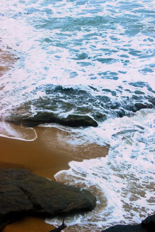 Free Captivating view of waves crashing on the shoreline of Aceh, Indonesia. Stock Photo