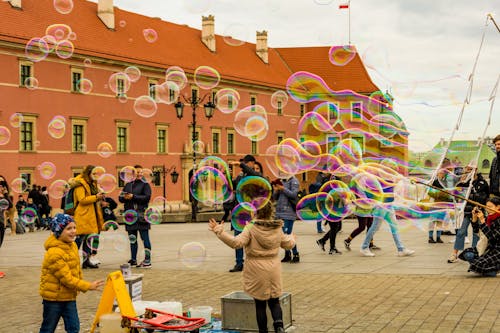 Free stock photo of architecture city, blowing bubbles, bubble Stock Photo