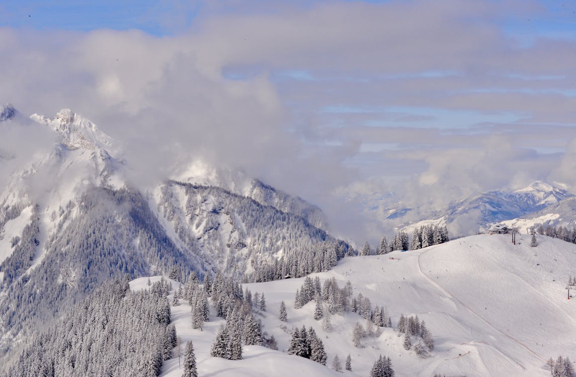 Free stock photo of blue sky, clouds, mountain