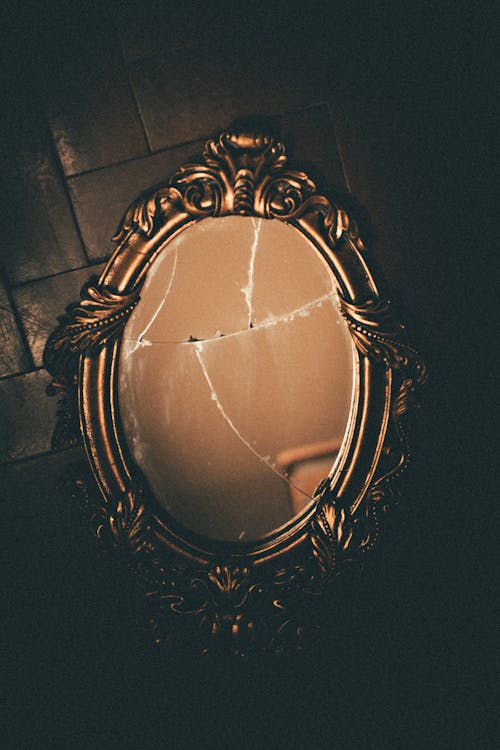 무료 황동 액자 벽 거울 스톡 사진