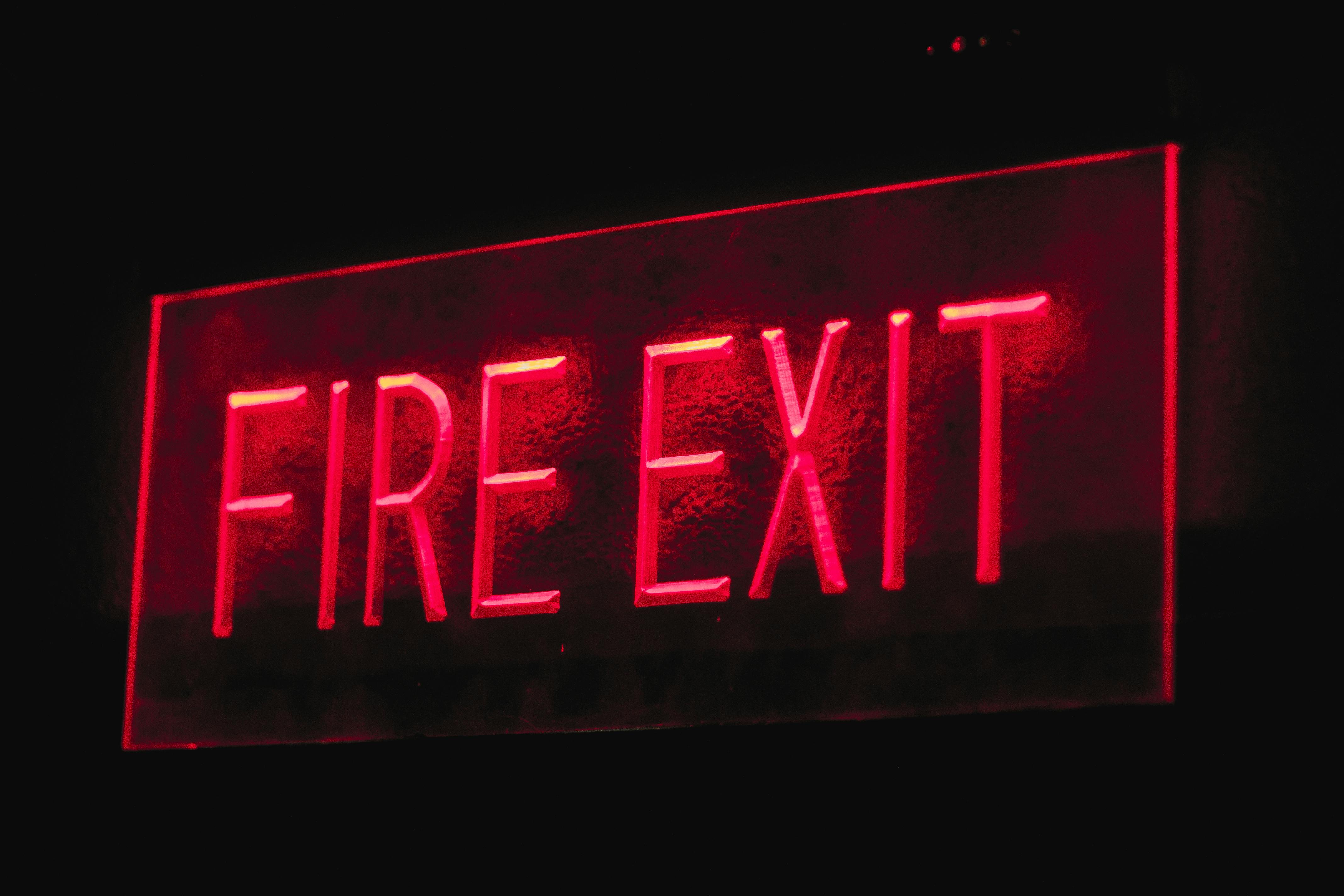 fire exit signage