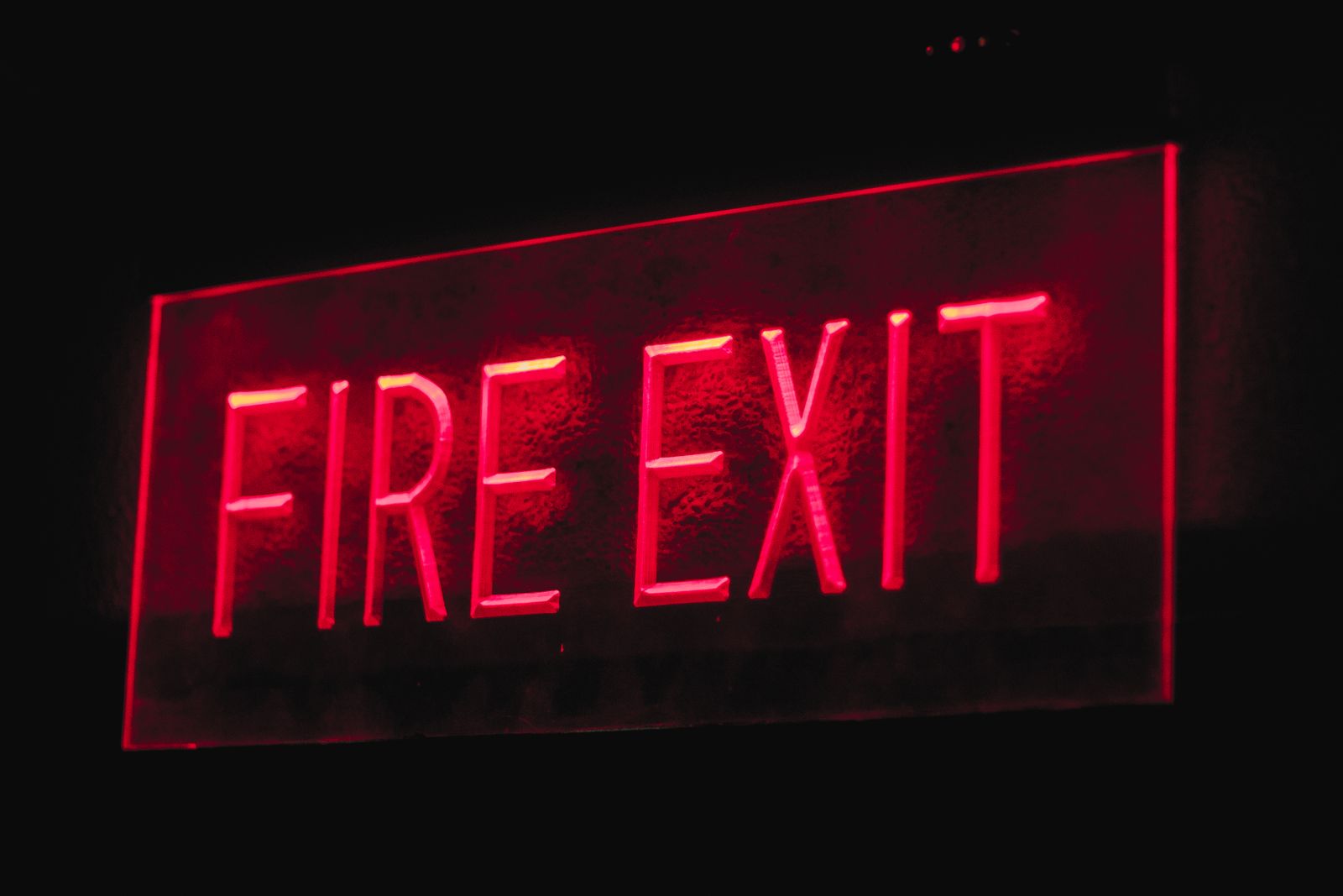 Illuminated fire exit sign