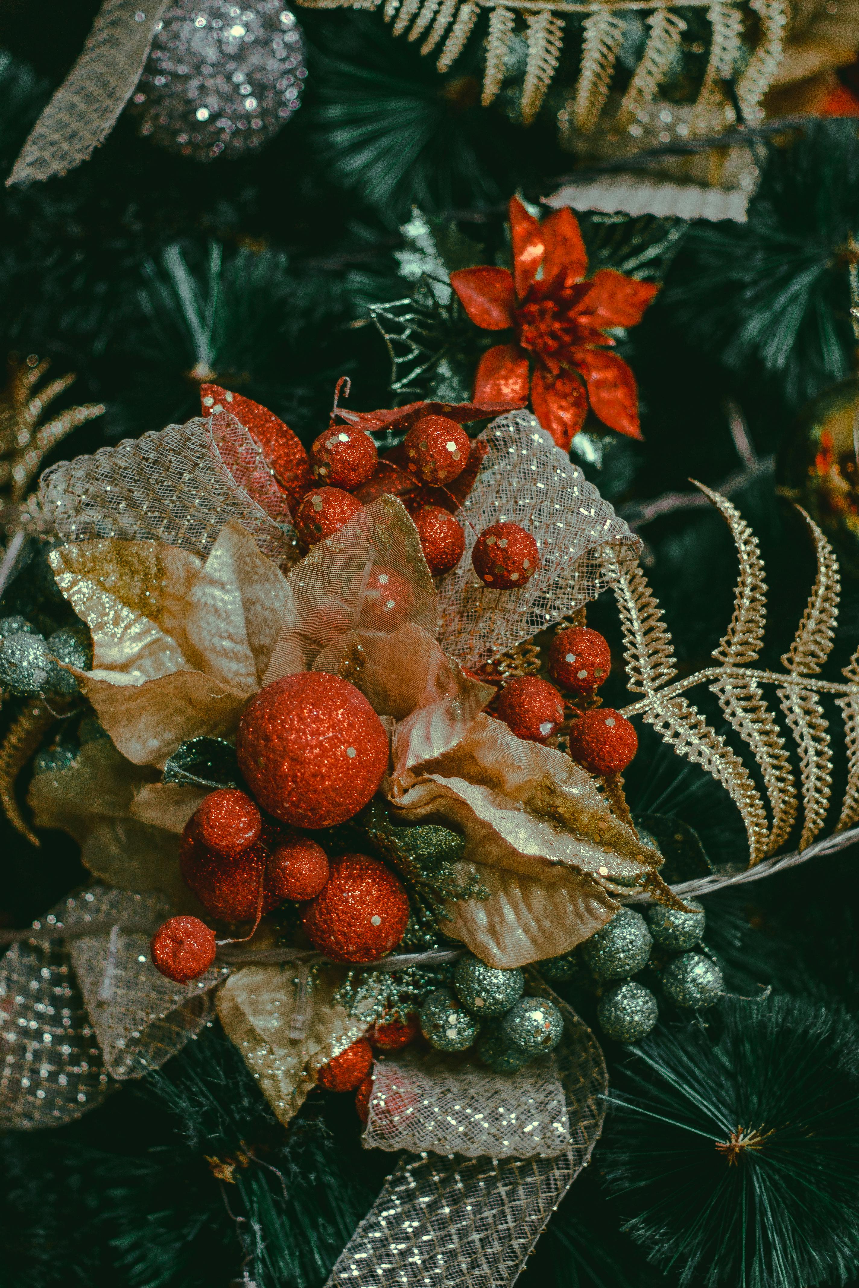 multicolored christmas wreath
