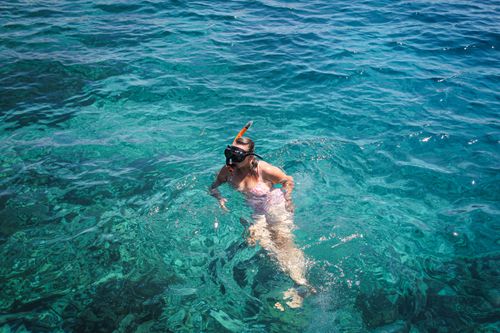 Snorkeling clear tropical water