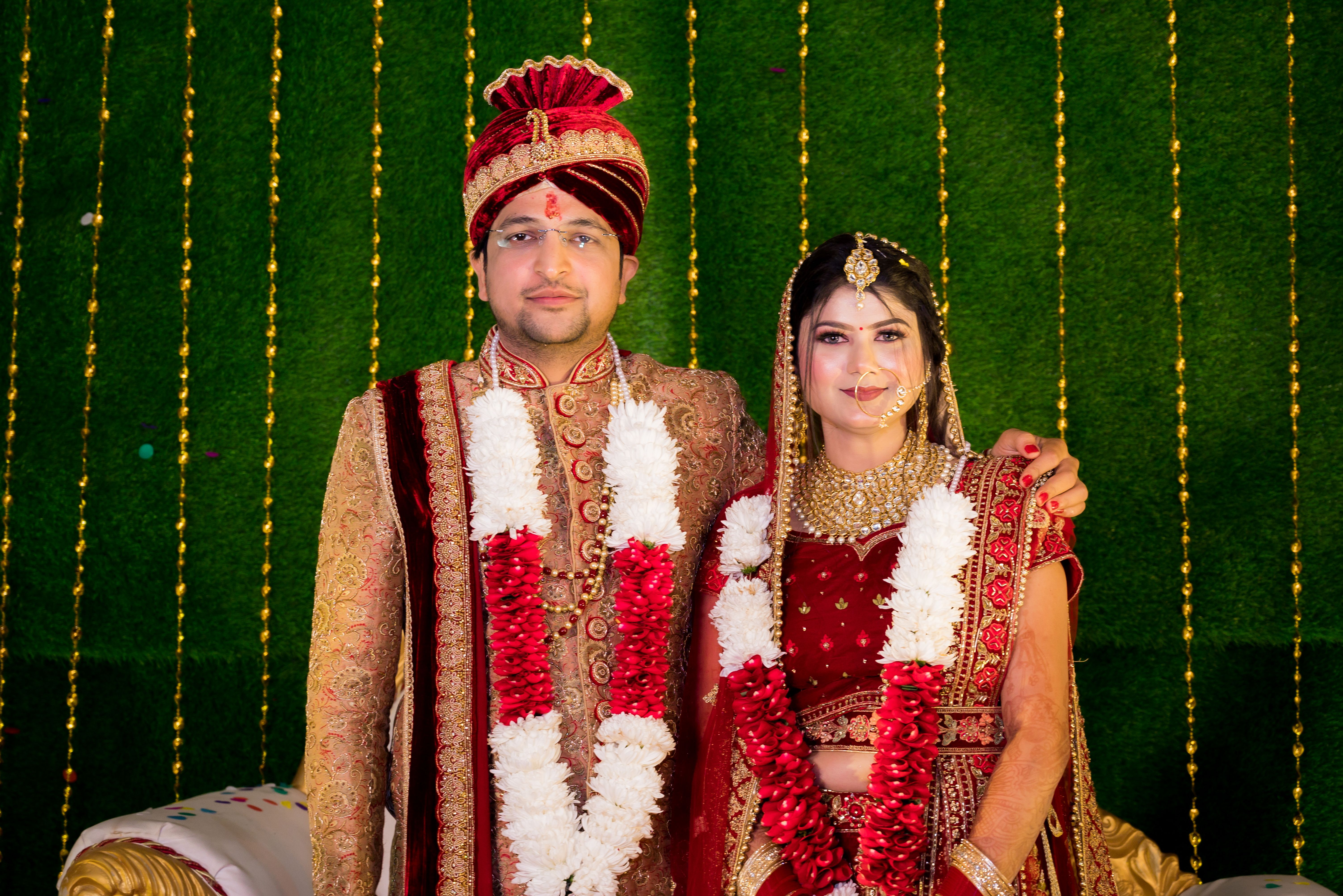 Elegant Indian Wedding Couple Portrait · Free Stock Photo