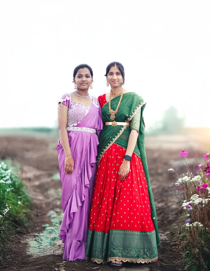 Two women in colourful traditional ethnic wear Nashik