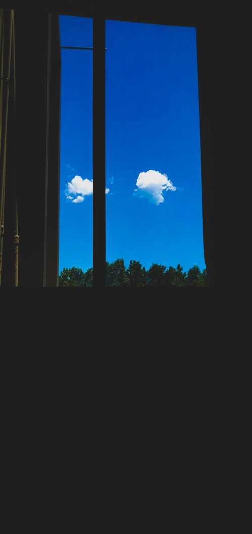 Free stock photo of bluesky, cloud, window Stock Photo