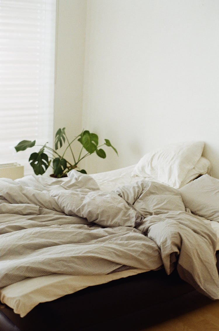 Messy White Bed Linen