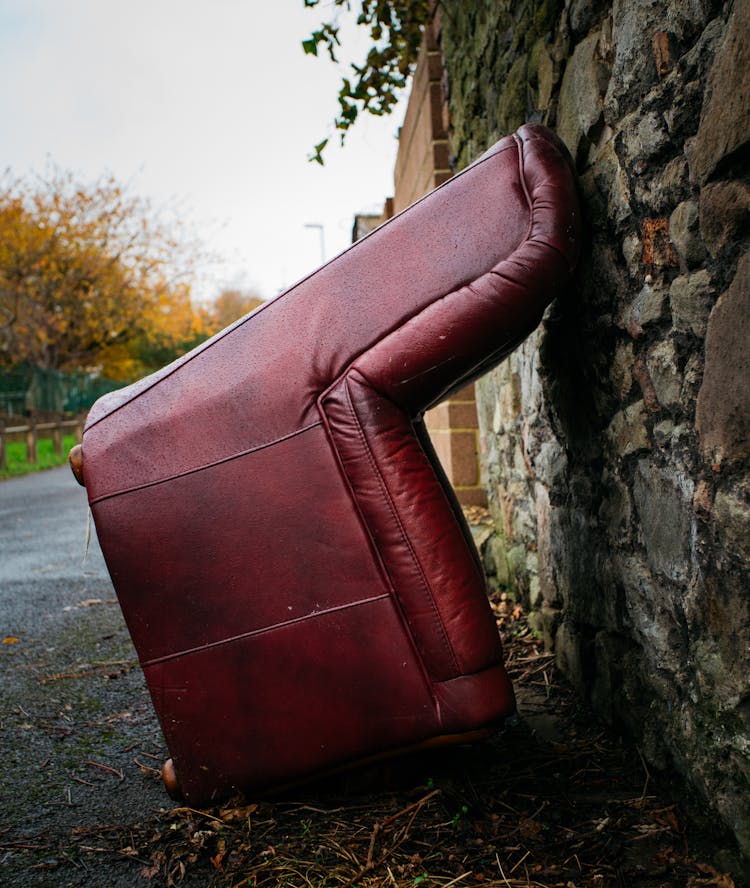 Maroon Leather Chair