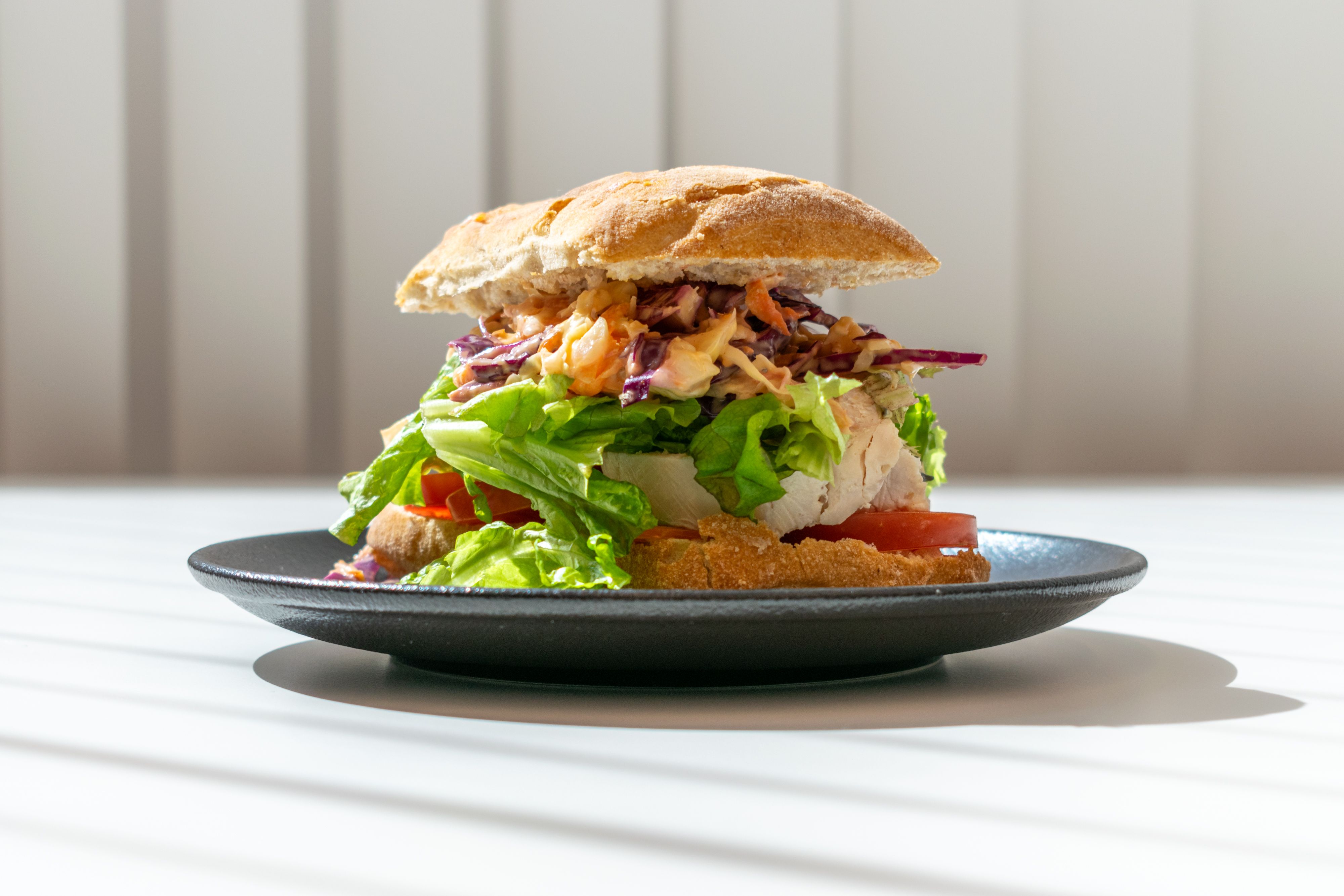 gourmet sandwich on a plate