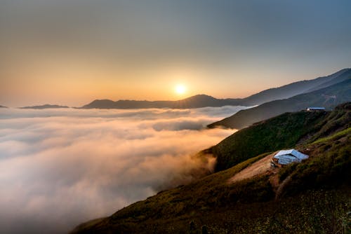 Aerial Photo of Sea of Clouds