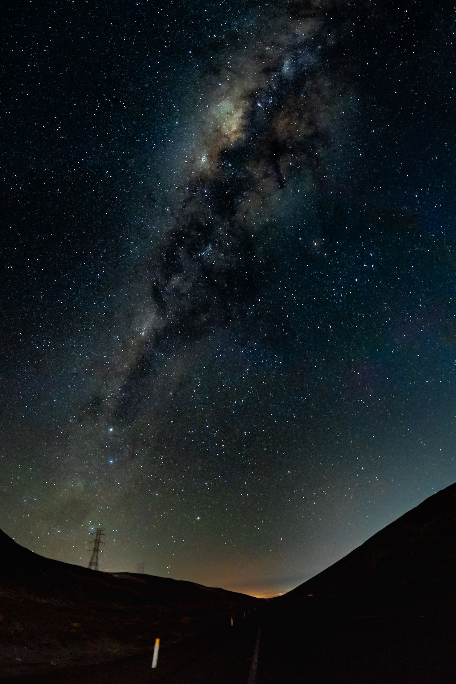 The milky way over a desert road · Free Stock Photo