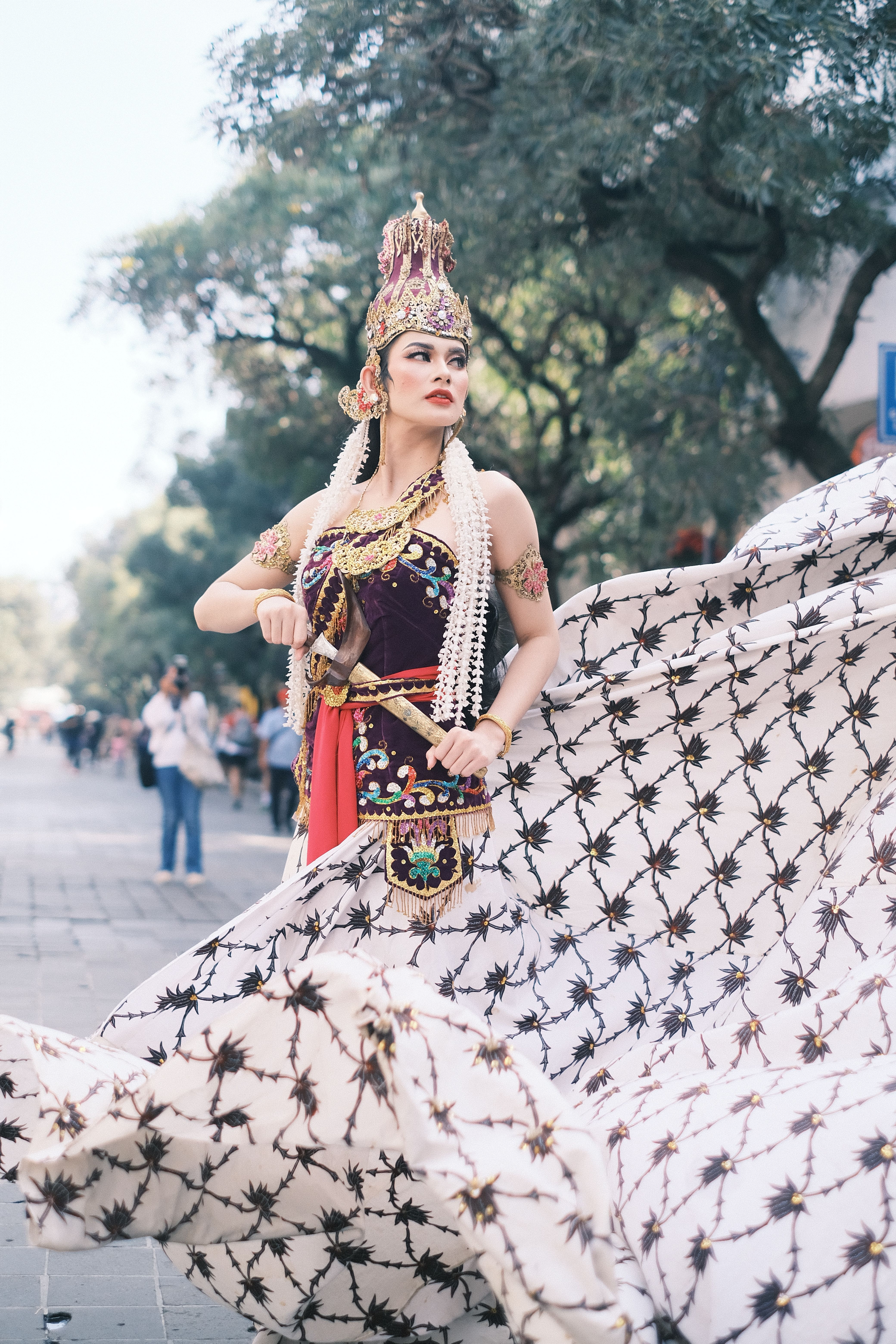 Traditional Javanese Costume on Braga Street · Free Stock Photo