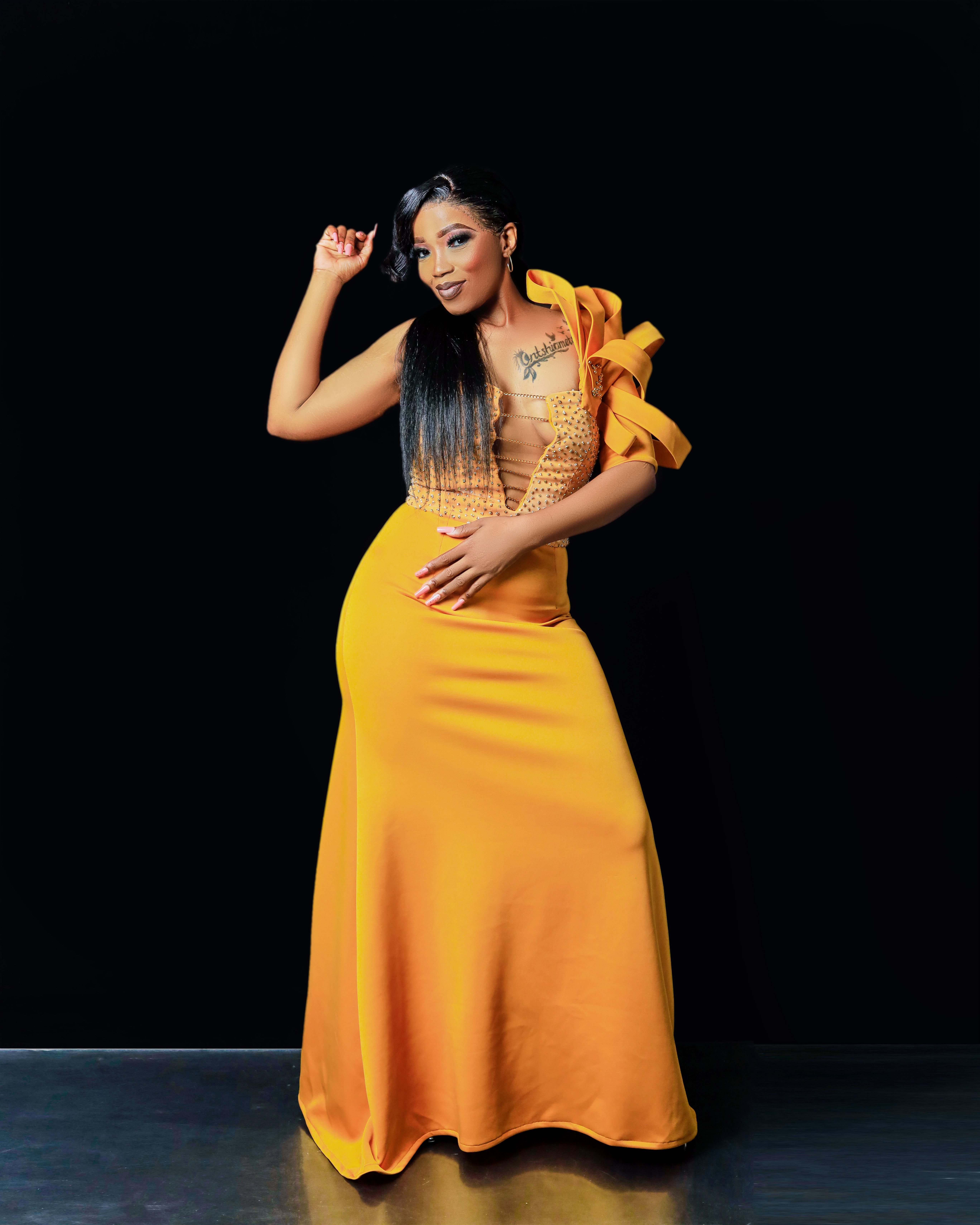 Woman in Yellow Dress  Free Stock Photo