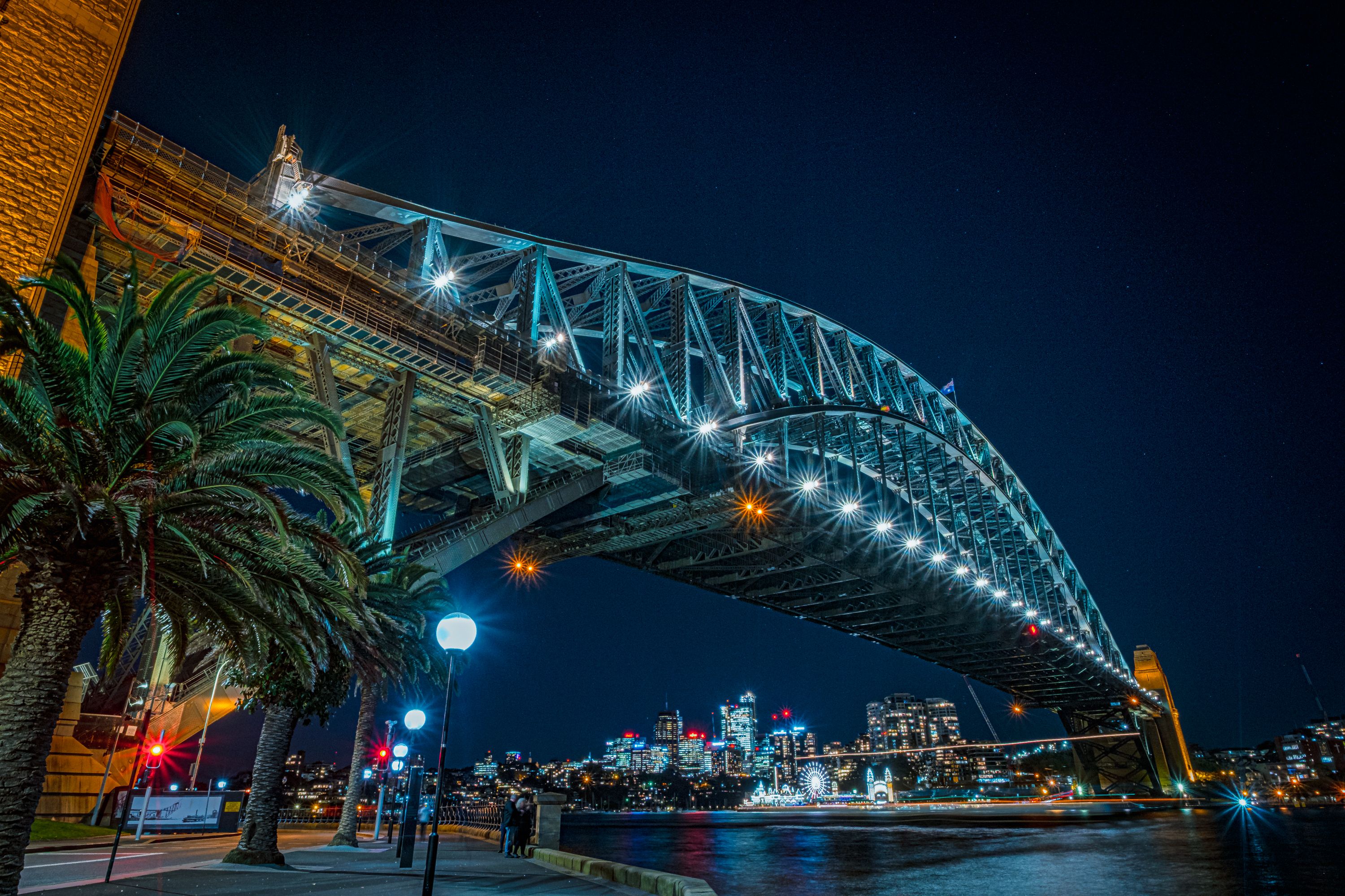 Sydney Harbour Bridge Illuminated at Night · Free Stock Photo